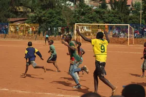 Rwanda Soccer Playing Wallpaper