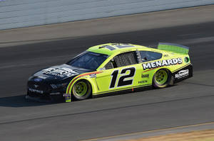 Ryan Blaney Yellow Race Car Wallpaper