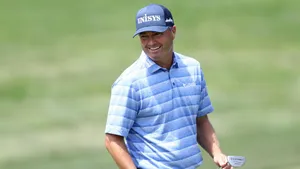 Ryan Palmer Blue Striped Shirt Smiling Wallpaper