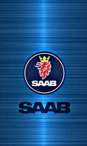 Saab Logo Blue Background Wallpaper