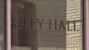 Sacramento City Hall Glass Pane Wallpaper