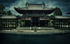 Sacred Temple Ensemble In Phoenix, Japan Wallpaper