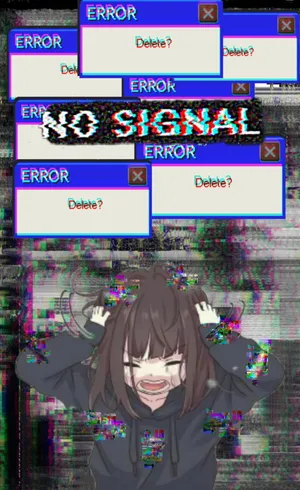Sad Aesthetic Anime Girl Error Wallpaper