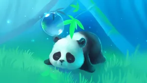 Sad Cute Cartoon Panda Wallpaper