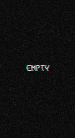 Sad Depressing Empty Anaglyph Wallpaper