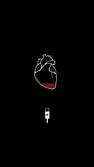 Sad & Drained Heart Iphone Wallpaper