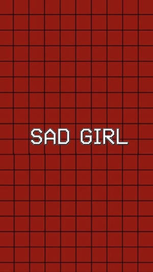 Sad Girl On Checkered Aesthetic Wallpaper