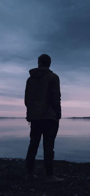 Sad & Lonely Man Iphone Wallpaper