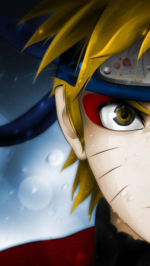 Sad Naruto Half Face Portrait Wallpaper