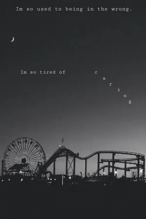 Sad Quote Amusement Park Dark Grey Iphone Wallpaper
