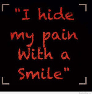 Sad Quote In Red Wallpaper