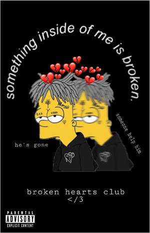 Sad Simpsons Broken Hearts Club Wallpaper