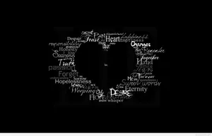 Sad Words Heart Shape Wallpaper
