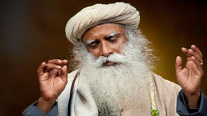 Sadhguru With Palms Facing Outwards Wallpaper