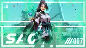 Sage - A Female Character With A Green Background Wallpaper