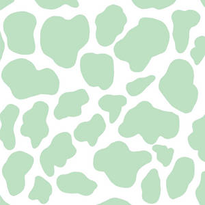 Sage Green Aesthetic Cow Print Wallpaper