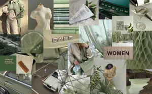 Sage Green Aesthetic Women Wallpaper