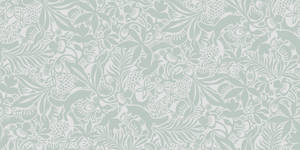 Sage Green Floral Print Pattern Wallpaper