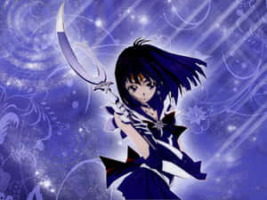 Sailor Saturn Wielding The Silence Glaive Wallpaper