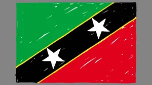 Saint Kitts And Nevis Flag Drawing Wallpaper