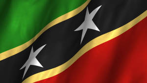 Saint Kitts And Nevis Wavy Flag Wallpaper