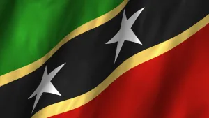 Saint Kitts And Nevis Wavy Flag Wallpaper