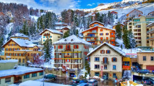 Saint Moritz Town Switzerland Wallpaper