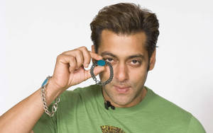 Salman Khan Holding Bracelet Wallpaper