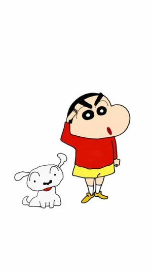 Salute Shiro And Shinchan Aesthetic Wallpaper