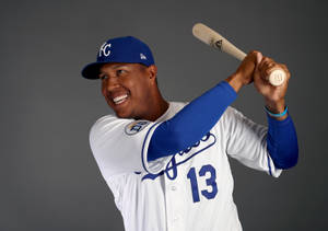 Salvador Perez Showing Off Wallpaper