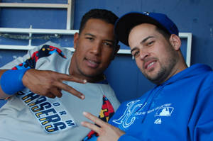 Salvador Perez With Fan Wallpaper