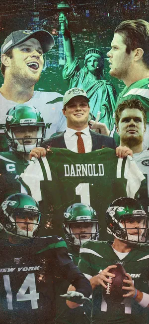 Sam Darnold Green New York Jets Player Wallpaper