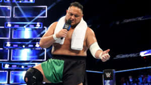 Samoa Joe Microphone Wwe Smackdown Wallpaper