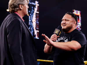 Samoa Joe Talking To William Regal Wallpaper