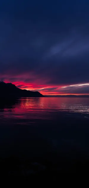 Samsung A51 Beach At Sunset Wallpaper