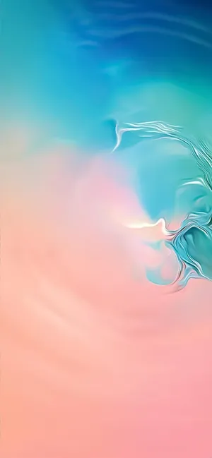 Samsung A51 Blue And Pink Wet Paint Wallpaper