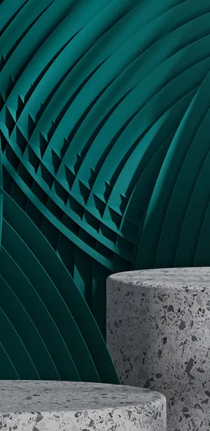 Samsung A51 Marble Platforms Green Aesthetic Wallpaper