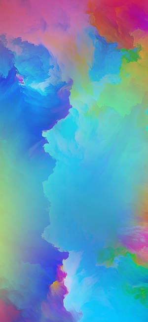 Samsung A51 Rainbow Aesthetic Smoke Patterns Wallpaper