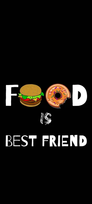Samsung Galaxy Note 20 Ultra Food Is Best Friend Wallpaper