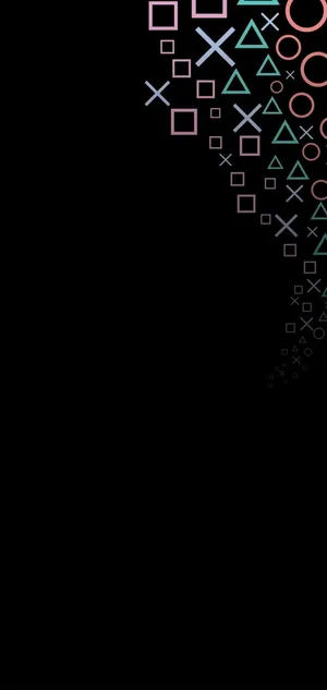 Samsung S10 Playstation Button Symbols Wallpaper