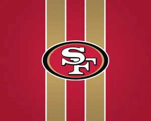 San Francisco 49ers Logo With Gold Stripes Wallpaper