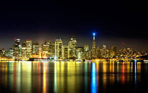 San Francisco Skyline Reflecting Off Water Wallpaper