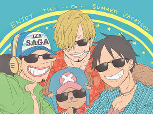 Sanji And His Friends Together To Celebrate Wallpaper