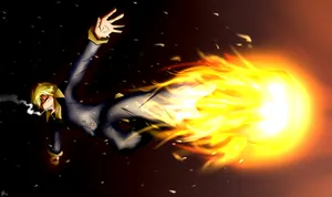 Sanji Displaying His Signature Flaming Kick Wallpaper