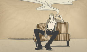 Sanji Relaxes On A Comfortable Couch Wallpaper