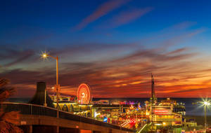 Santa Monica Los Angeles Sunset Wallpaper