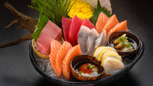 Sashimi Raw Fish Serving Wallpaper