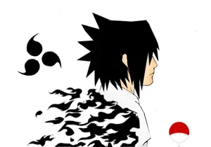 Sasuke Curse Mark Minimalist Vector Art Wallpaper