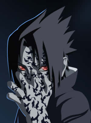 Sasuke Curse On Face Graphic Art Wallpaper