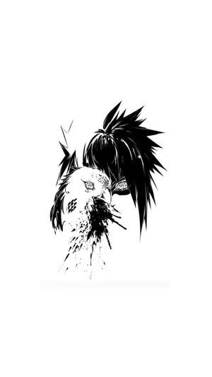 Sasuke Uchiha Ink Style Artwork Wallpaper